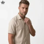 پیراهن آستین کوتاه لینن بامبو Stin Man کد ۳۴۰۳ - تصویر 7