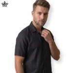 پیراهن آستین کوتاه لینن بامبو Stin Man کد ۳۴۰۳ - تصویر 4