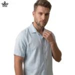 پیراهن آستین کوتاه لینن بامبو Stin Man کد ۳۴۰۳ - تصویر 5