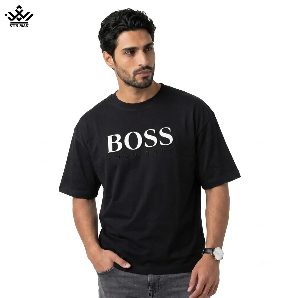box_boss_3514_1 تیشرت یقه گرد باکسی کد ۳۵۱۴ - تصویر 1