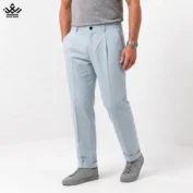 شلوار کتان کج‌راه Stin Man کد 3604