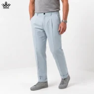 شلوار کتان کج‌راه Stin Man کد 3604