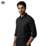 پیراهن آستین بلند لینن Stin Man کد ۳۵۰۴ - تصویر 6