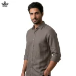 پیراهن آستین بلند لینن Stin Man کد ۳۵۰۴ - تصویر 9