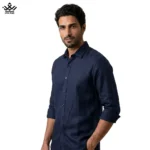 پیراهن آستین بلند لینن Stin Man کد ۳۵۰۴ - تصویر 8