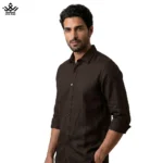 پیراهن آستین بلند لینن Stin Man کد ۳۵۰۴ - تصویر 7