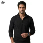 سلانیک نیم زیپ بازل POLO کد 3605 رنگ مشکی