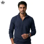 سلانیک نیم زیپ بازل POLO کد 3605 رنگ سرمه ای