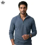 سلانیک نیم زیپ بازل POLO کد 3605 رنگ آبی